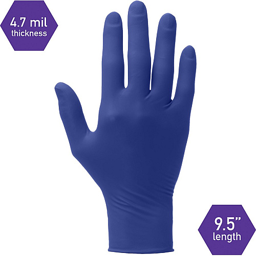 KIMTECH Vista Nitrile Exam Gloves 4.7 mil Thickness x 9.50" Glove Length - For Right/Left Hand - Nitrile - Purple - Recyclable, Textured Fingertip, Powdered, Non-sterile - For Laboratory Application - 200 / Box (62827)