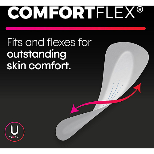 U by Kotex Barely There Panty Liner Regular - Individually Wrapped - 50/Box - 1 Each (42489)