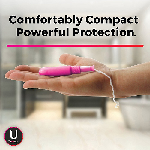 Kimberly-Clark U by Kotex Click Tampon Regular Regular - Anti-leak, Fragrance-free, Comfortable, Unscented - 16 / Box (53445)