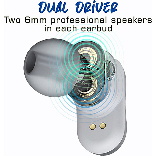 Maxell True Wireless Dual Driver Bluetooth Earbuds Stereo - True Wireless - Bluetooth - Earbud - Binaural - In-ear - Black (199652)