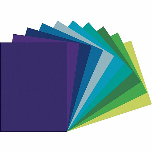 Tru-Ray Construction Paper Construction, Art Project, Craft Project - 9" Width x 12" Length - Festive Green, Turquoise, Brilliant Lime, Violet, Holiday Green, Sky Blue, Royal Blue, Purple, Atomic Blue, Blue - Sulphite - 150 / Pack (P6687)
