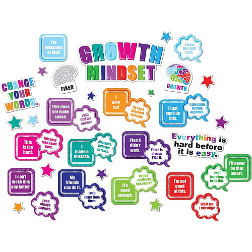 Ashley Smart Poly Growth Mindset Mini Bulletin Board Set Theme/Subject: Fun - Skill Learning: Interactive Learning, Emotion, Educational - 1 Each (96009)