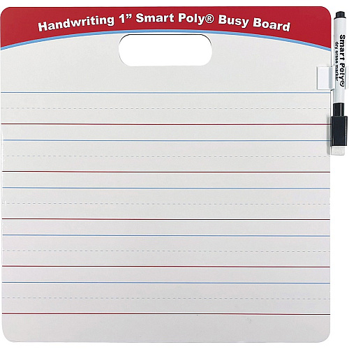 Ashley Handwriting Smart Poly Busy Board 10.8" (0.9 ft) Width x 10.8" (0.9 ft) Height - Poly-coated Cardboard Surface - Square - 1 Each (98011)