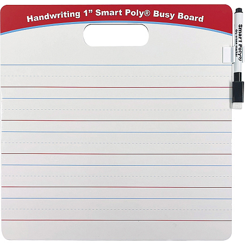 Ashley Handwriting Smart Poly Busy Board 10.8" (0.9 ft) Width x 10.8" (0.9 ft) Height - Poly-coated Cardboard Surface - Square - 1 Each (98011)