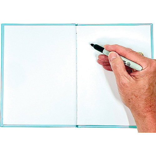 Ashley Hardcover Blank Book 28 Pages - 6" x 8" - Blue Cover - Hard Cover, Durable - 1 Each (10714)