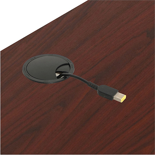 Lorell Shift 2.0 Flip and Nesting Mobile Table Laminated Rectangle Top - 60" Table Top Length x 24" Table Top Width x 1" Table Top Thickness - 29.50" Height - Assembly Required - Mahogany - 1 Each (LLR60760)