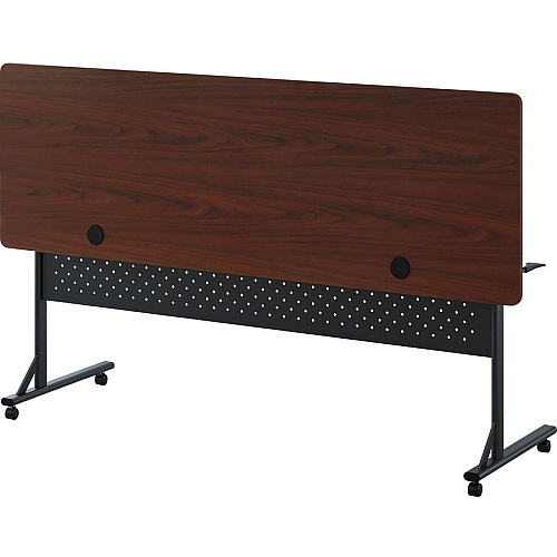 Lorell Shift 2.0 Flip and Nesting Mobile Table Laminated Rectangle Top - 72" Table Top Length x 24" Table Top Width x 1" Table Top Thickness - 29.50" Height - Assembly Required - Mahogany - 1 Each (LLR60761)
