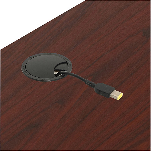 Lorell Shift 2.0 Flip and Nesting Mobile Table Laminated Rectangle Top - 72" Table Top Length x 24" Table Top Width x 1" Table Top Thickness - 29.50" Height - Assembly Required - Mahogany - 1 Each (LLR60761)