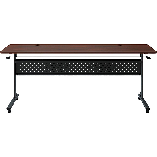 Lorell Shift 2.0 Flip and Nesting Mobile Table Laminated Rectangle Top - 72" Table Top Length x 24" Table Top Width x 1" Table Top Thickness - 29.50" Height - Assembly Required - Mahogany - 1 Each (LLR60761)