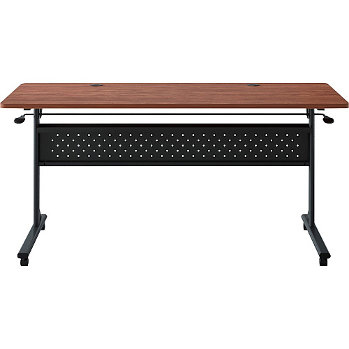 Lorell Shift 2.0 Flip and Nesting Mobile Table Laminated Rectangle Top - 60" Table Top Length x 24" Table Top Width x 1" Table Top Thickness - 29.50" Height - Assembly Required - Cherry - 1 Each (LLR60762)