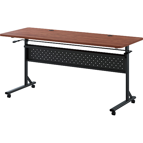 Lorell Shift 2.0 Flip and Nesting Mobile Table Laminated Rectangle Top - 60" Table Top Length x 24" Table Top Width x 1" Table Top Thickness - 29.50" Height - Assembly Required - Cherry - 1 Each (LLR60762)