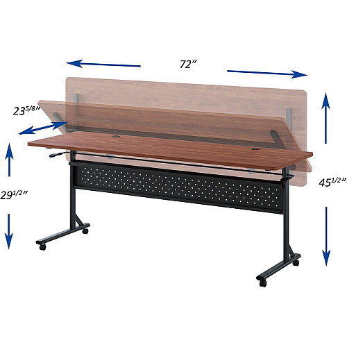 Lorell Shift 2.0 Flip and Nesting Mobile Table Laminated Rectangle Top - 72" Table Top Length x 24" Table Top Width x 1" Table Top Thickness - 29.50" Height - Assembly Required - Cherry - 1 Each (LLR60763)