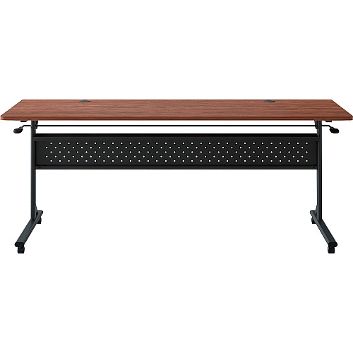 Lorell Shift 2.0 Flip and Nesting Mobile Table Laminated Rectangle Top - 72" Table Top Length x 24" Table Top Width x 1" Table Top Thickness - 29.50" Height - Assembly Required - Cherry - 1 Each (LLR60763)