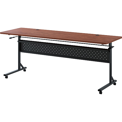Lorell Shift 2.0 Flip and Nesting Mobile Table Laminated Rectangle Top - 72" Table Top Length x 24" Table Top Width x 1" Table Top Thickness - 29.50" Height - Assembly Required - Cherry - 1 Each (LLR60763)