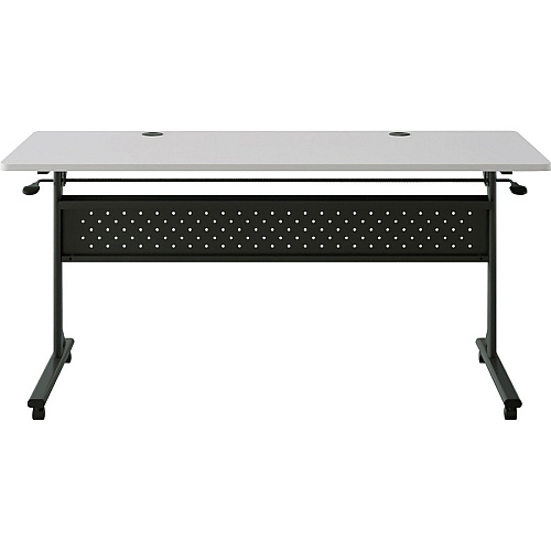 Lorell Shift 2.0 Flip and Nesting Mobile Table Laminated Rectangle Top - 60" Table Top Length x 24" Table Top Width x 1" Table Top Thickness - 29.50" Height - Assembly Required - Gray - 1 Each (LLR60766)