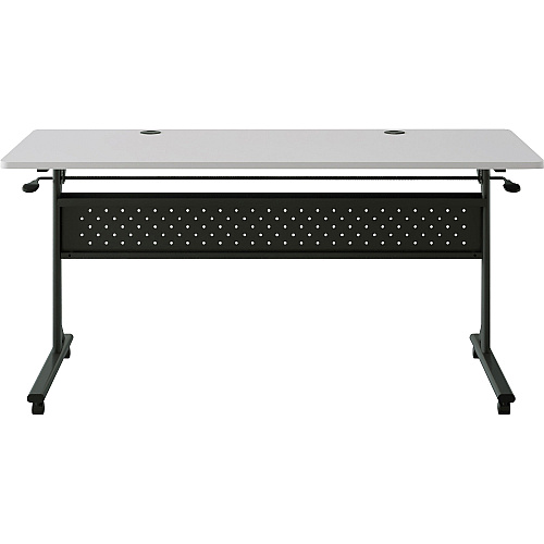 Lorell Shift 2.0 Flip and Nesting Mobile Table Laminated Rectangle Top - 60" Table Top Length x 24" Table Top Width x 1" Table Top Thickness - 29.50" Height - Assembly Required - Gray - 1 Each (LLR60766)