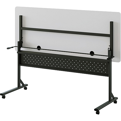 Lorell Shift 2.0 Flip and Nesting Mobile Table Laminated Rectangle Top - 60" Table Top Length x 24" Table Top Width x 1" Table Top Thickness - 29.50" Height - Assembly Required - Gray - 1 Each (LLR60766)