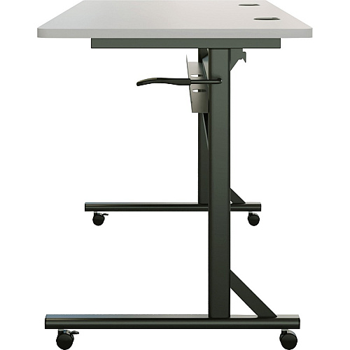 Lorell Shift 2.0 Flip and Nesting Mobile Table Laminated Rectangle Top - 60" Table Top Length x 24" Table Top Width x 1" Table Top Thickness - 29.50" Height - Assembly Required - Gray - 1 Each (LLR60766)
