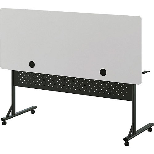 Lorell Shift 2.0 Flip and Nesting Mobile Table Laminated Rectangle Top - 60" Table Top Length x 24" Table Top Width x 1" Table Top Thickness - 29.50" Height - Assembly Required - Gray - 1 Each (LLR60766)