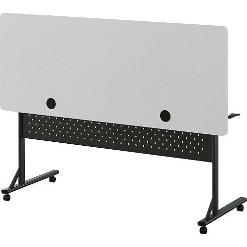 Lorell Shift 2.0 Flip and Nesting Mobile Table Laminated Rectangle Top - 60" Table Top Length x 24" Table Top Width x 1" Table Top Thickness - 29.50" Height - Assembly Required - Gray - 1 Each (LLR60766)