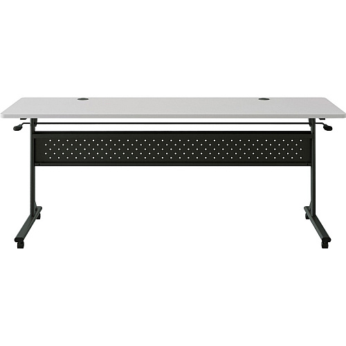 Lorell Shift 2.0 Flip and Nesting Mobile Table Laminated Rectangle Top - 72" Table Top Length x 24" Table Top Width x 1" Table Top Thickness - 29.50" Height - Assembly Required - Gray - 1 Each (LLR60767)