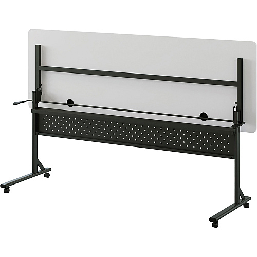 Lorell Shift 2.0 Flip and Nesting Mobile Table Laminated Rectangle Top - 72" Table Top Length x 24" Table Top Width x 1" Table Top Thickness - 29.50" Height - Assembly Required - Gray - 1 Each (LLR60767)