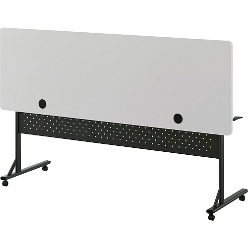 Lorell Shift 2.0 Flip and Nesting Mobile Table Laminated Rectangle Top - 72" Table Top Length x 24" Table Top Width x 1" Table Top Thickness - 29.50" Height - Assembly Required - Gray - 1 Each (LLR60767)