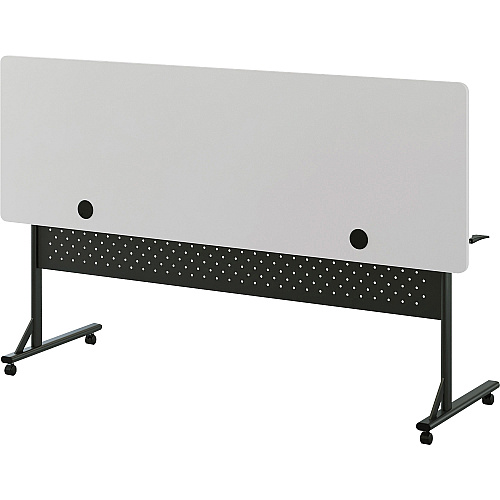 Lorell Shift 2.0 Flip and Nesting Mobile Table Laminated Rectangle Top - 72" Table Top Length x 24" Table Top Width x 1" Table Top Thickness - 29.50" Height - Assembly Required - Gray - 1 Each (LLR60767)