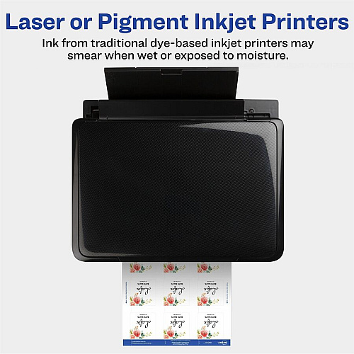 Avery Durable Waterproof Labels, 2" x 2" Square, 96 Total Waterproof - x 2" Width x 2" Length - Full Sheet - Permanent Adhesive - Square - Inkjet, Laser - Matte White - Matte - Film - Water Resistant - Self-adhesive, Oil Resistant, Easy Peel, Pop  (64510)