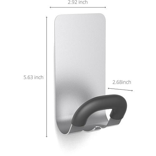 Alba Magnetic Coat Hook 11.02 lb (5 kg) Capacity - for Coat, Metal, Cabinet, Door, Clothes, Umbrella, Key, Accessories - Acrylonitrile Butadiene Styrene (ABS) - Gray - 1 Each (PMMAG2M)