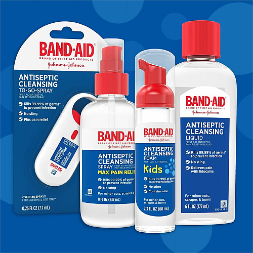 Band-Aid Antiseptic Cleansing To-Go Spray For Cut, Scrape, Burn - 0.26 fl oz - 1 Each (202024)