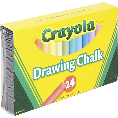 Crayola Colored Drawing Chalk Sticks 3.1" Length - 0.4" Diameter - Assorted - 24 / Pack (510404)