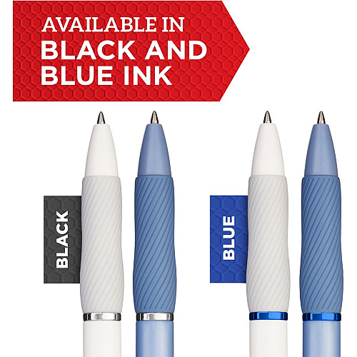 Sharpie S-Gel Pens 0.7 mm Medium Pen Point - Black Ink - Gel-based - White Metal Barrel - 4 / Pack (2126207)