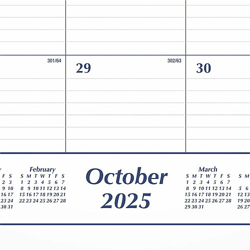 Cambridge Basic 2025-2026 Monthly Desk Pad Calendar, Standard, 21 3/4" x 17" (CRM92020)