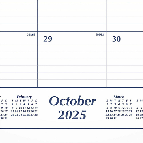 Cambridge Basic 2025-2026 Monthly Desk Pad Calendar, Standard, 21 3/4" x 17" (CRM92020)