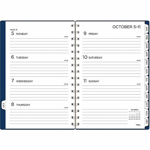 Cambridge 2022-2023 BIG PLANS Weekly Monthly Planner, Navy, Small, 5 1/2" x 8 1/2" (CRW43020)