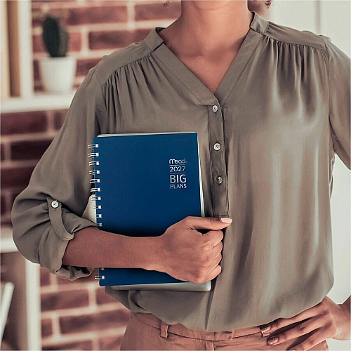 Cambridge 2022-2023 BIG PLANS Weekly Monthly Planner, Navy, Small, 5 1/2" x 8 1/2" (CRW43020)