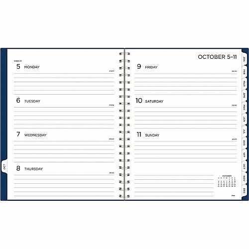 Mead 2022-2023 BIG PLANS Weekly Monthly Planner, Navy, Large, 8 1/2" x 11" (CRW63020)