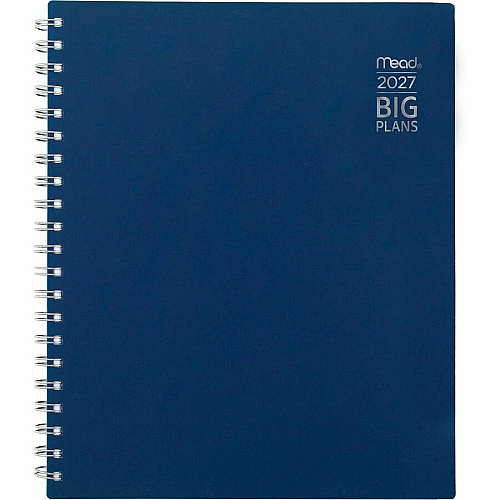 Mead 2022-2023 BIG PLANS Weekly Monthly Planner, Navy, Large, 8 1/2" x 11" (CRW63020)