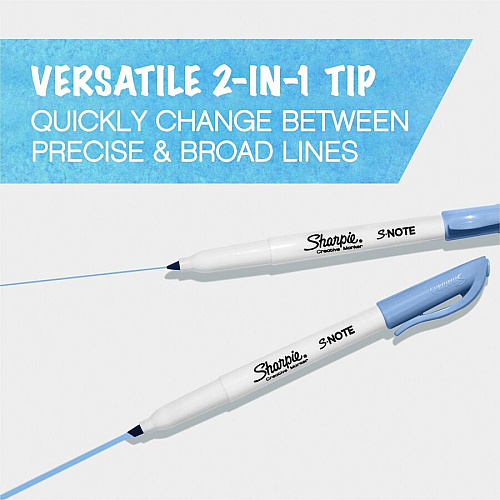 Sharpie S-Note Creative Markers Broad Chisel Marker Point - Assorted Ink - Drawing, Coloring - 12 / Pack (2158060)