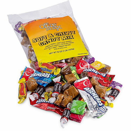 Office Snax Soft & Chewy Mix Assorted Candy Assorted - Individually Wrapped - 16 oz - 1 Each (00664)