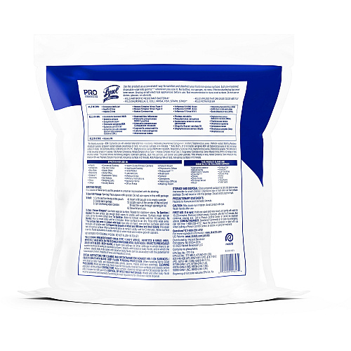 Lysol&reg; Pro Disinfecting Wipes Bucket Refill, 800 Wipe Pack Ready-To-Use Wipe - Lemon & Lime Blossom Scent - 800 Each - White (99857)