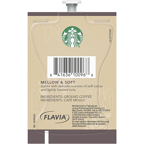 Starbucks Freshpack Veranda Blend Coffee Compatible with Flavia Aroma, Flavia Barista, FLAVIA Creation 600, Flavia Creation 500, Flavia Creation 200, Flavia Creation 150, Flavia Creation 300 - Light - 0.3 oz - Freshpack, Ground - Veranda Blend - 7 (48102)