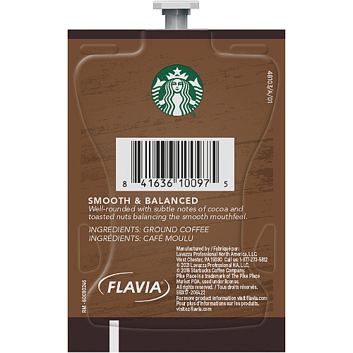 Starbucks Freshpack Pike Place Roast Coffee American - Medium - Ground, Freshpack - Pike Place, Classic - 76 / Case (48103)