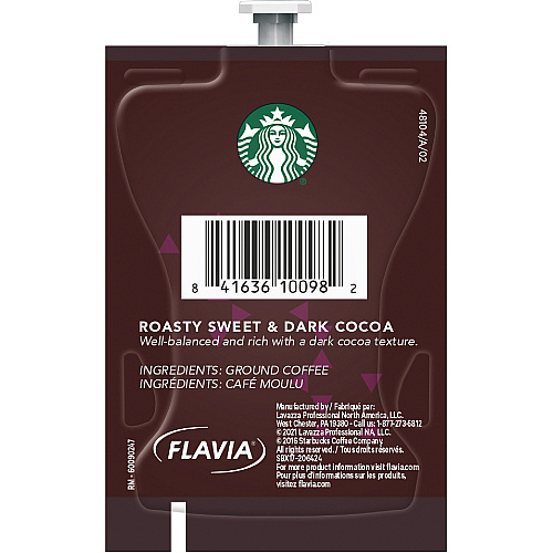 Starbucks Freshpack Caffe Verona Coffee Compatible with Flavia - American - Dark - Freshpack, Ground - Caffe Verona, Classic - 76 / Case (48104)