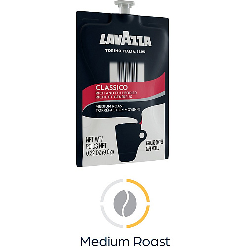 Lavazza Freshpack Classico Coffee Medium - 0.3 oz - Ground, Freshpack - Classico, Arabica, Robusta - 76 / Carton (48105)