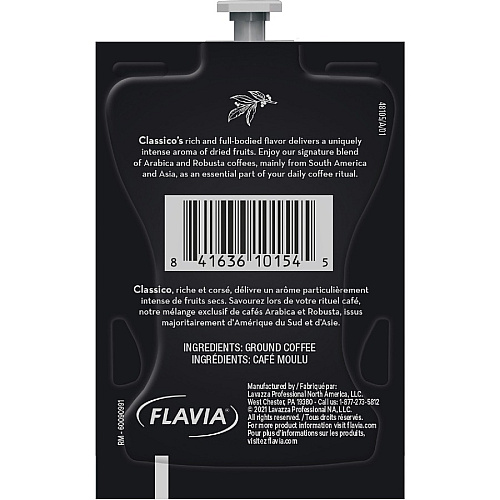 Lavazza Freshpack Classico Coffee Medium - 0.3 oz - Ground, Freshpack - Classico, Arabica, Robusta - 76 / Carton (48105)