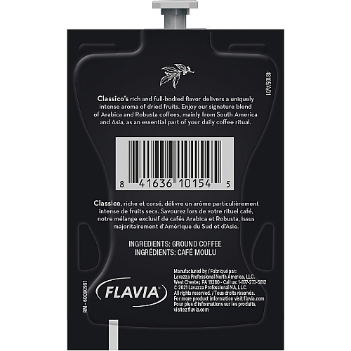 Lavazza Freshpack Classico Coffee Medium - 0.3 oz - Ground, Freshpack - Classico, Arabica, Robusta - 76 / Carton (48105)