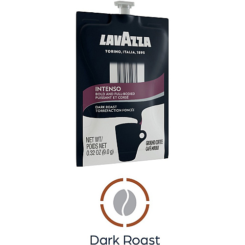 Lavazza Freshpack Intenso Coffee Compatible with Flavia Aroma, Flavia Barista, FLAVIA Creation 600, Flavia Creation 500, Flavia Creation 200, Flavia Creation 150, Flavia Creation 300 - Dark - 0.3 oz - Freshpack, Ground - Intenso - Kosher - 76 / Ca (48106)