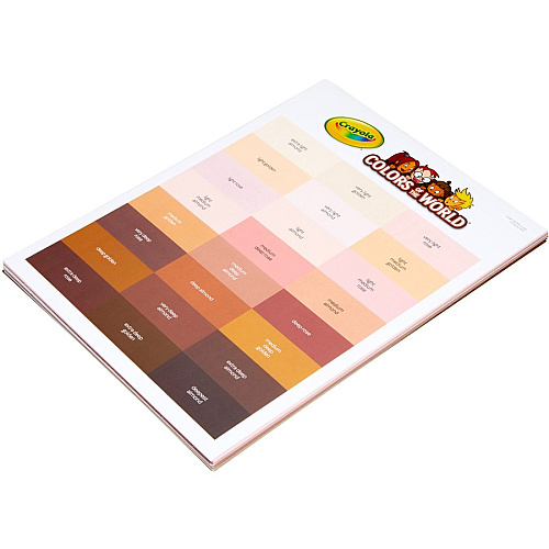 Crayola Colors of the World Construction Paper Student, Construction, Artwork - 24 Piece(s) - 8.50" Width x 11" Length - Multi - Paper - 48 / Pack (990091)